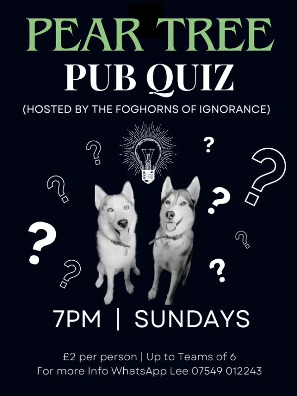Pub Quiz at the Pear Tree Inn