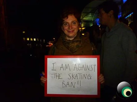 Demo against Norwich Skateboarding ban