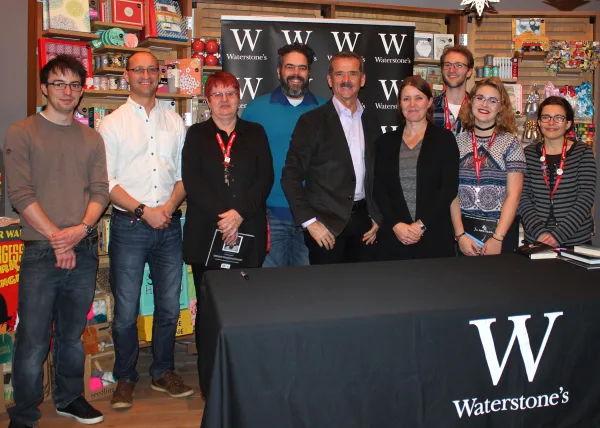 Signing with Astronaut Chris Hadfield