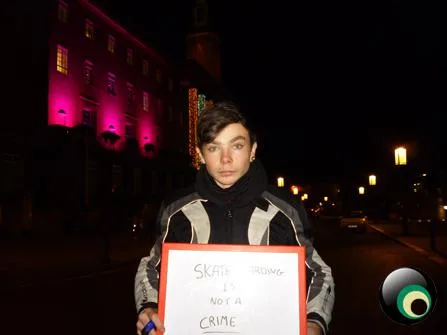 Demo against Norwich Skateboarding ban