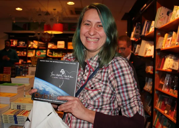 Signing with Astronaut Chris Hadfield