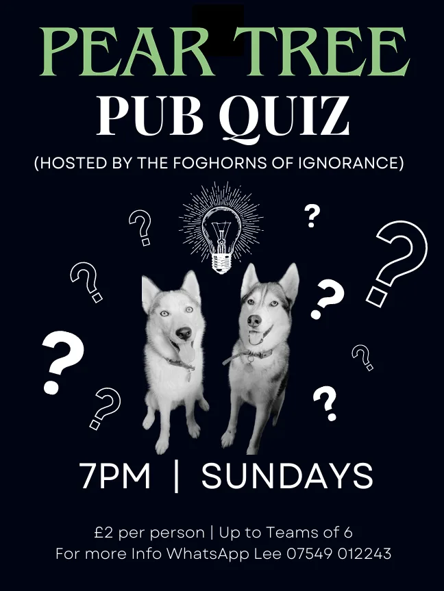 Pub Quiz at the Pear Tree Inn