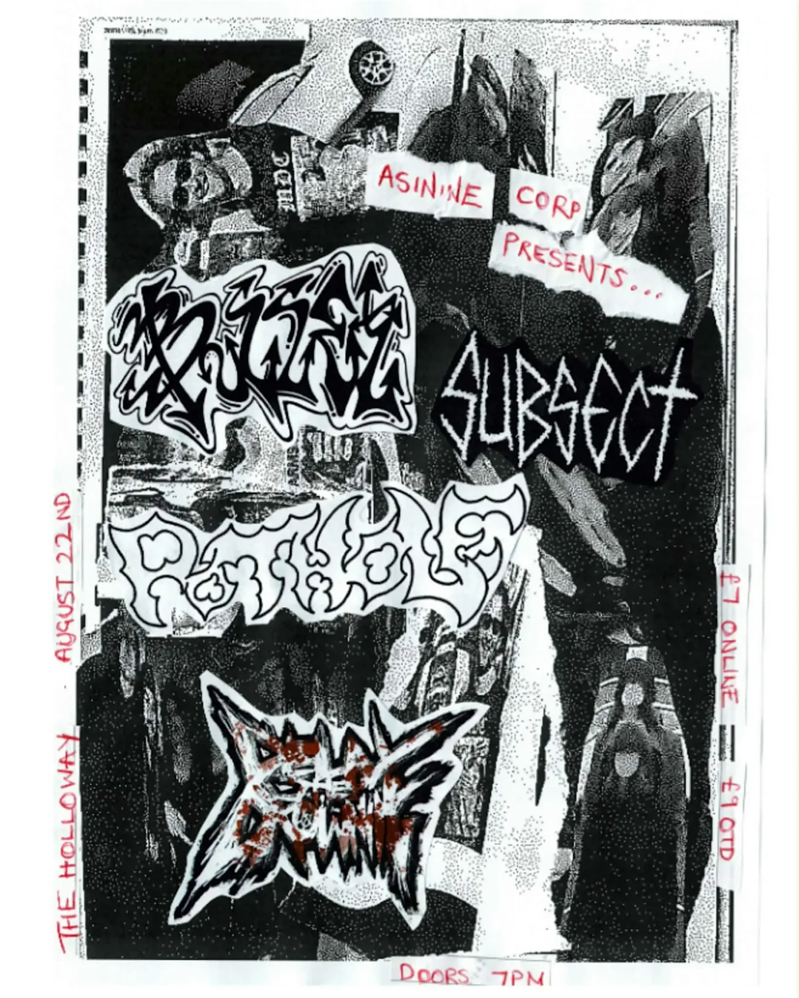 Asinine Presents… Bullet + Subsect w/Support