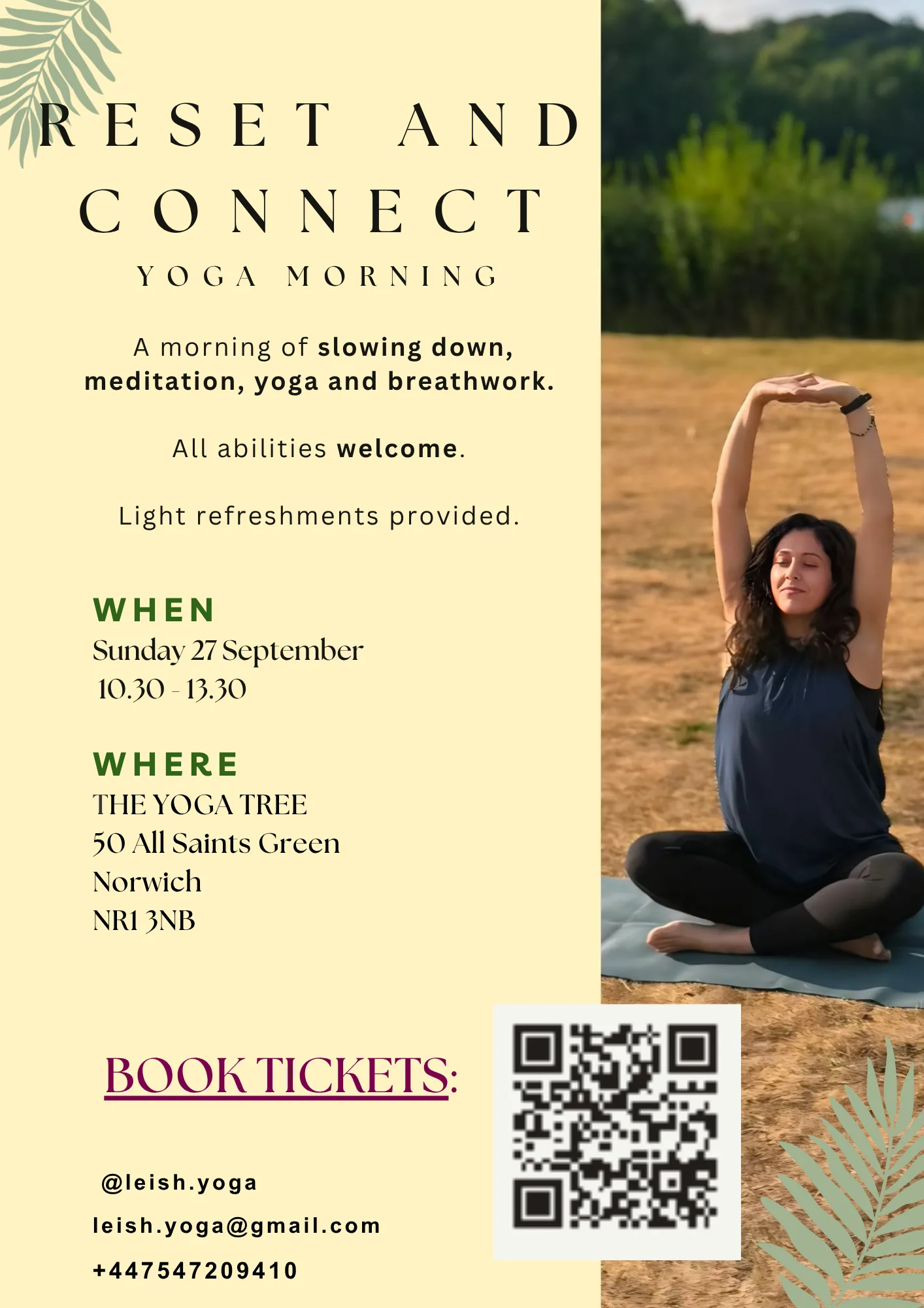 Reset and Connect- Yoga Morning in Norwich City Centre