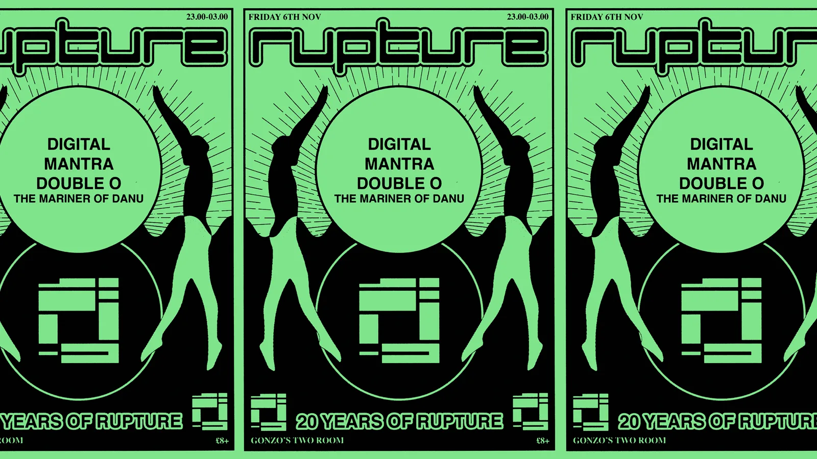 Rupture 20th Anniversary w Mantra, Double O & Digital